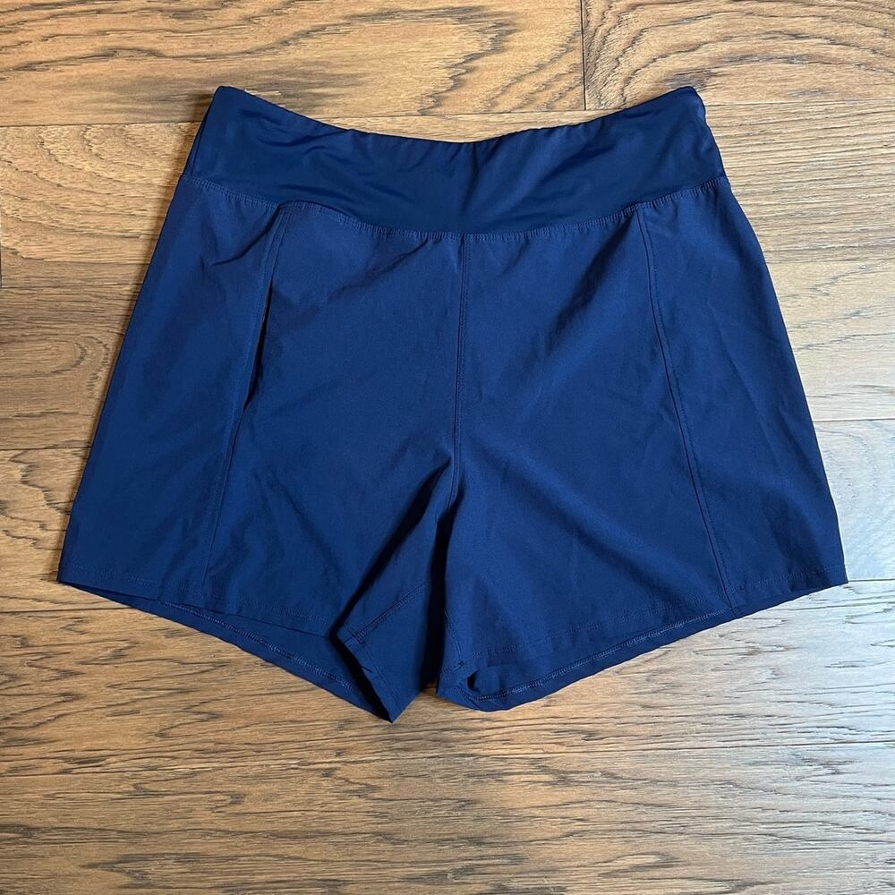 Women's Hurley Navy Board Shorts Front Zip Pocket UV 50 +  Size Large